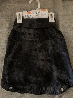 Black Jean Jacket For Dog 