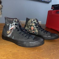 CONVERSE x DC COMICS 'BATMAN THE JOKER' Black ALL-STAR HI-TOP SHOES - M 7 / W 9