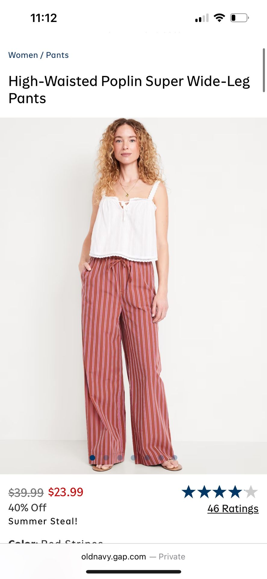 High-Waisted Poplin Super Wide-Leg Pants