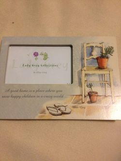 Lady grey picture frame wood