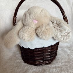 Easter bunnies embroidered