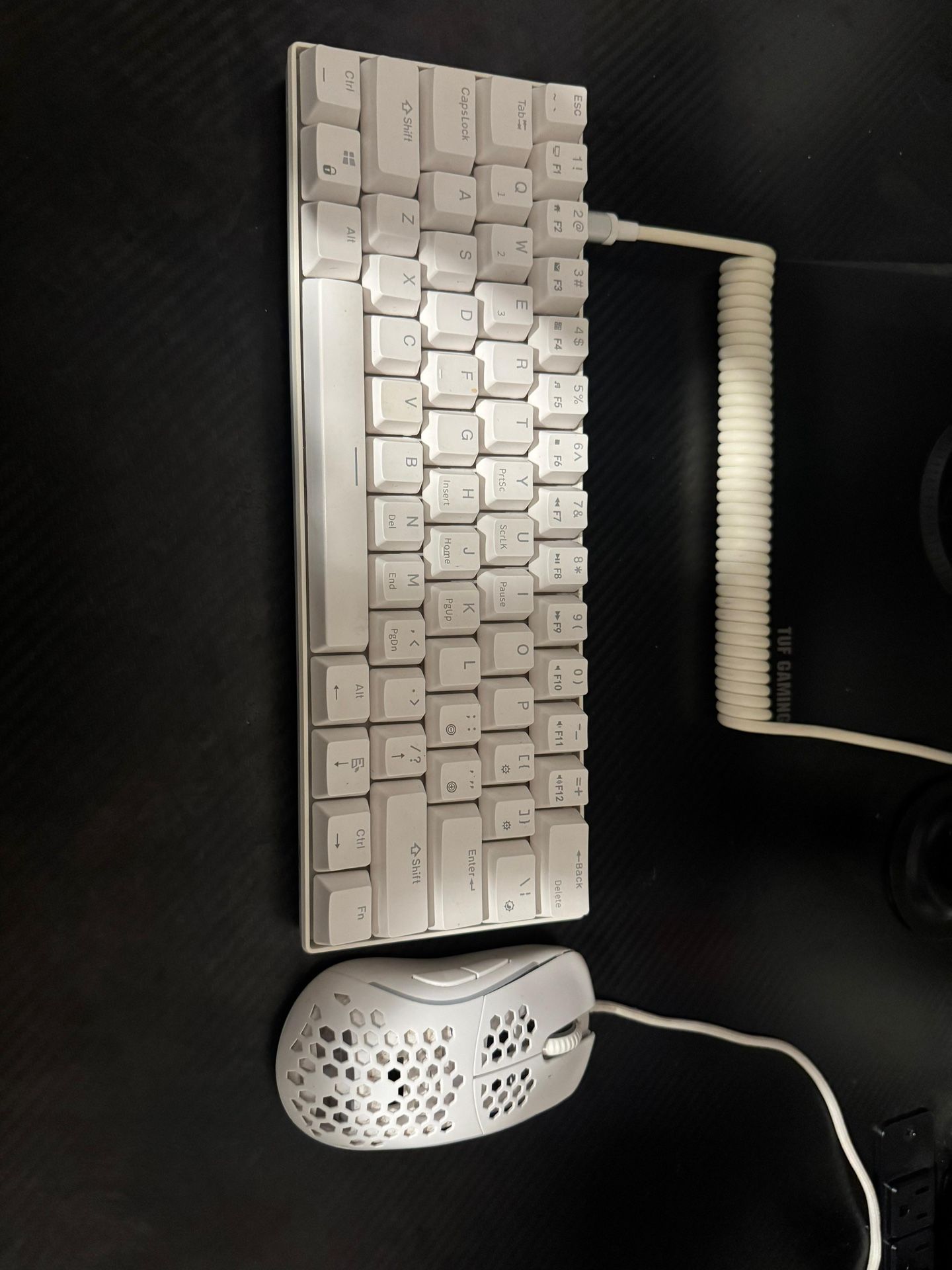 Gaming Keyboard, Mouse, And Coiled Cable Usb-c