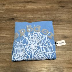 Sp5der OG Web V2 Hoodie Dusty Blue 