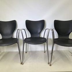 (3) JORGE PENSI "GORKA" CHAIRS for AKABA- Ergonomic. Stackable!