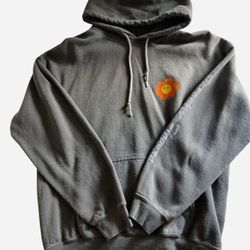 BDG Grey Oversized Pull Over Graphics Y2k Hoodie