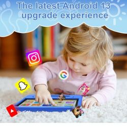 10" Android 13 Kids Tablet, 32GB with Quad-core processor, Expandable Memory to 128GB, S