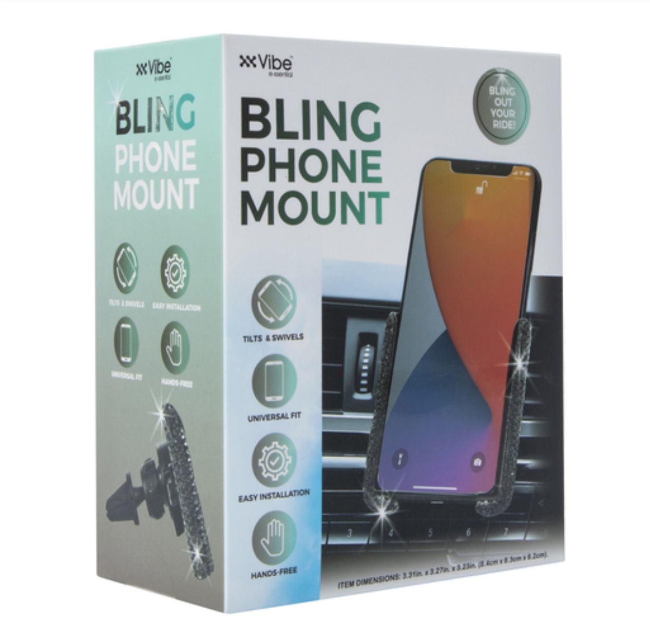 Bling Phone Mount, Black