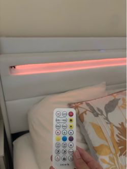 Queen size Bed Frame with LED light & Mattress