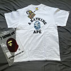 White/blue Bape shirt 
