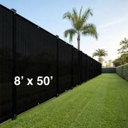 FENCE SCREEN 8 x 50 Privacy Screen - BLACK 8x50