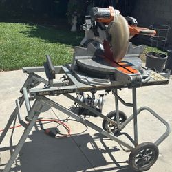 Table Miter Saw 250.00 And Table Grainier With Light 50. 00 