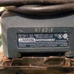 Use.black And Decker Sander Works Great 