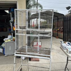 Double Bird Cage Stand 