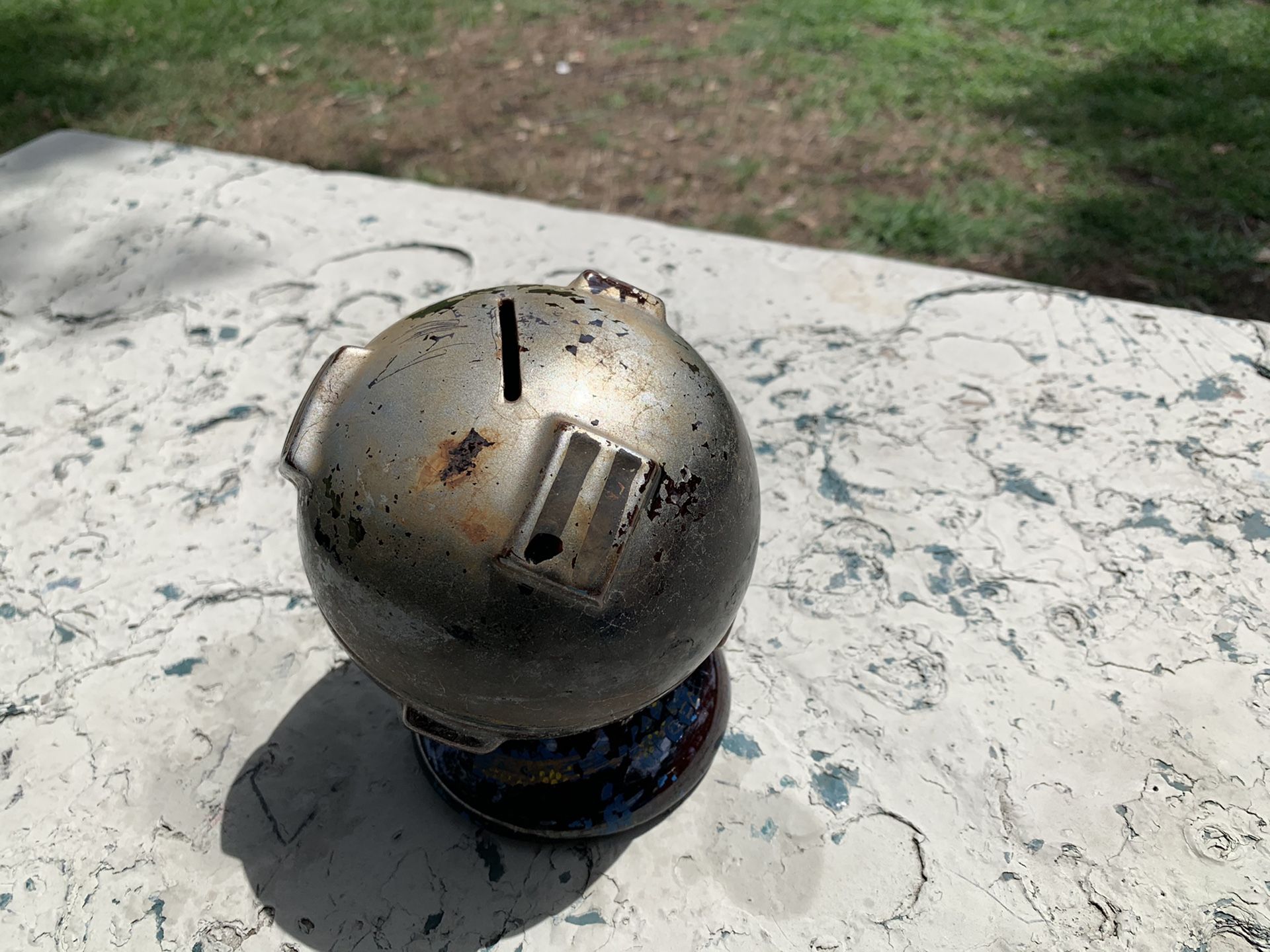 Antique space station money bank