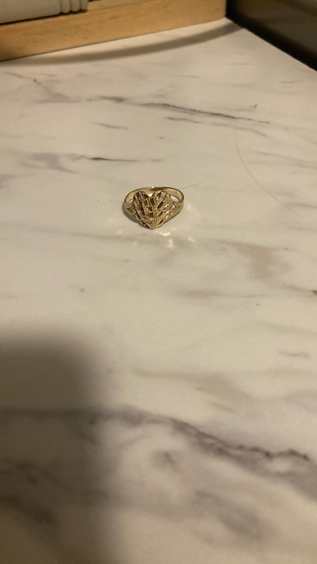 14k Gold Heart Nugget Ring