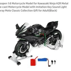 NEE 1:6 MOTORCYCLE MODEL FOR KAWASAKI NINJA H2R METAL DIE CAST 