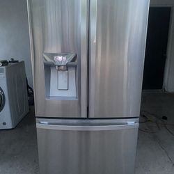 Kenmore elite three door stainless steel fridge