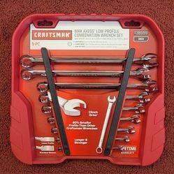 Craftsman Max Access Low Profile SAE Combination Wrench Set 38999 9pc