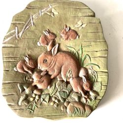 1980 Mackey Ceramic Mold Animal Wall Art,/ Garden Art