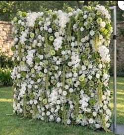 Sage Green Flower Wall