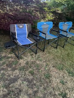 3 Timber Ridge Folding Director's Compactable Chair, Lightweight and Comfortable