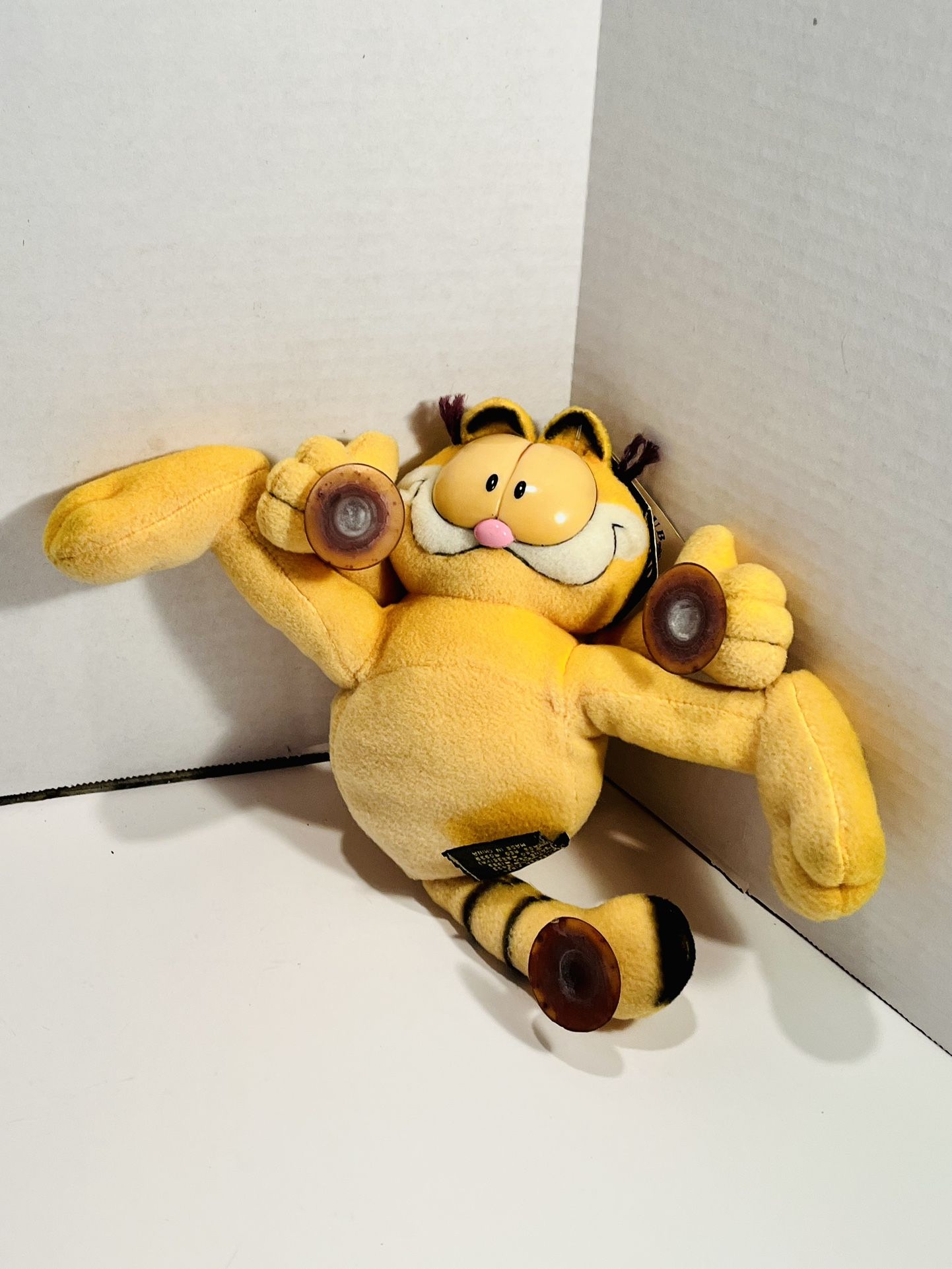 Garfield 1978 Paws Fine Toy Suction Cup Window Cling Stuffed Plush Toy Rare