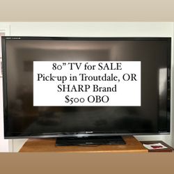 80” SHARP TV