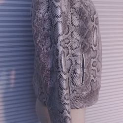 RUBY Snake skin/Metallic bomber Jacket Size Medium
