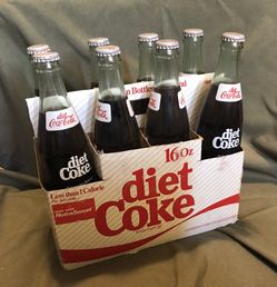 8pack Unopened 1970’s Diet Coke Bottles