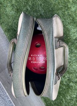 Brunswick Bowling Ball, Case, And Dirty Towel!