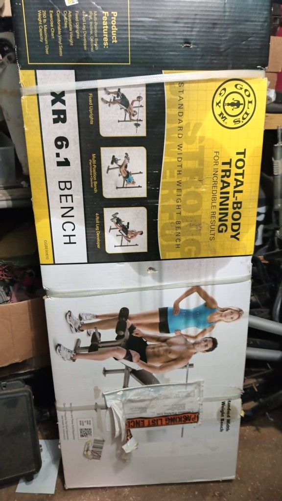 Golds Gym Total-body Training Bench XR 6.1 & Vinyl Dumbbell St