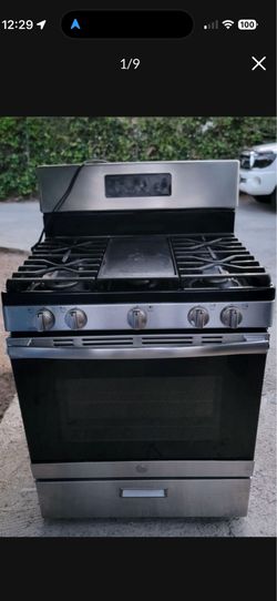General Electric 30-Inch 5 Burner Freestanding Stainless Steel Gas Range Stove