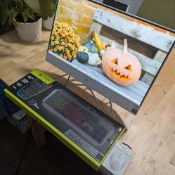 HP DESKTOP ALL IN ONE NOT LAPTOP COMPUTER LAPTOP FAST WITH NEW KEYBOARD AND MOUSE 256GB WINDOWS 11