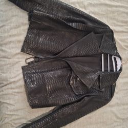 Genuine Python Exotic Skin Jacket Womens