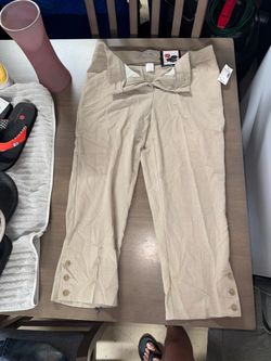 NEW e the Roz & Ali  Pull-On Tummy Control Pants in khaki/beige. size 12