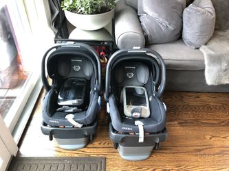2 x Uppa Baby MESSA car seat (plus adapters & mirrors)