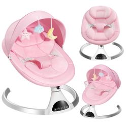 HARPPA Electric Baby Swing 5 Sway Speed, Pink