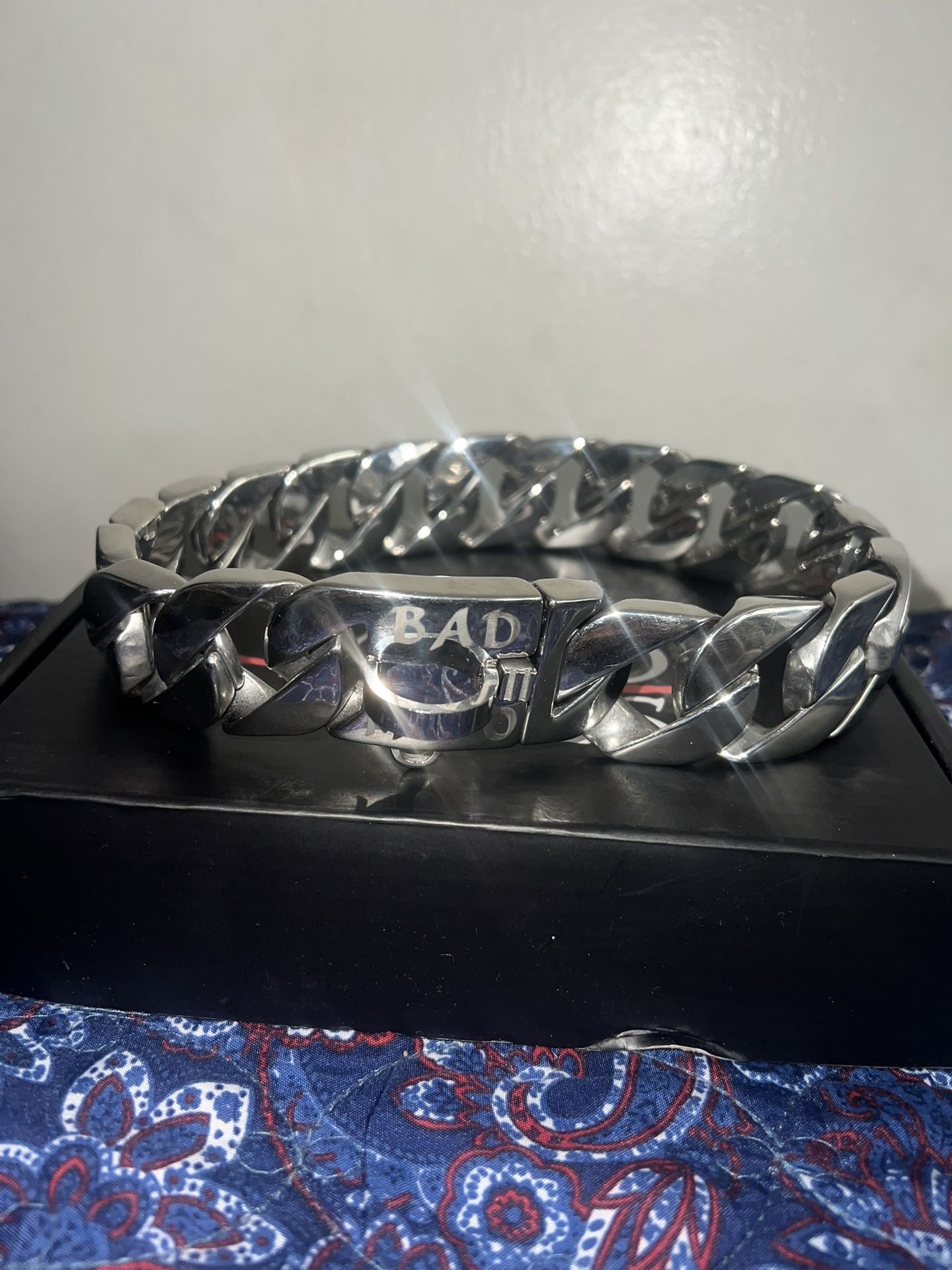 Bad Mofo Cuban Silver Collar /Chain 