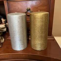 2 Pillar Candles $10 For Both 