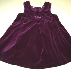 Vintage Girls 18M Purple Fancy Jumper Dress