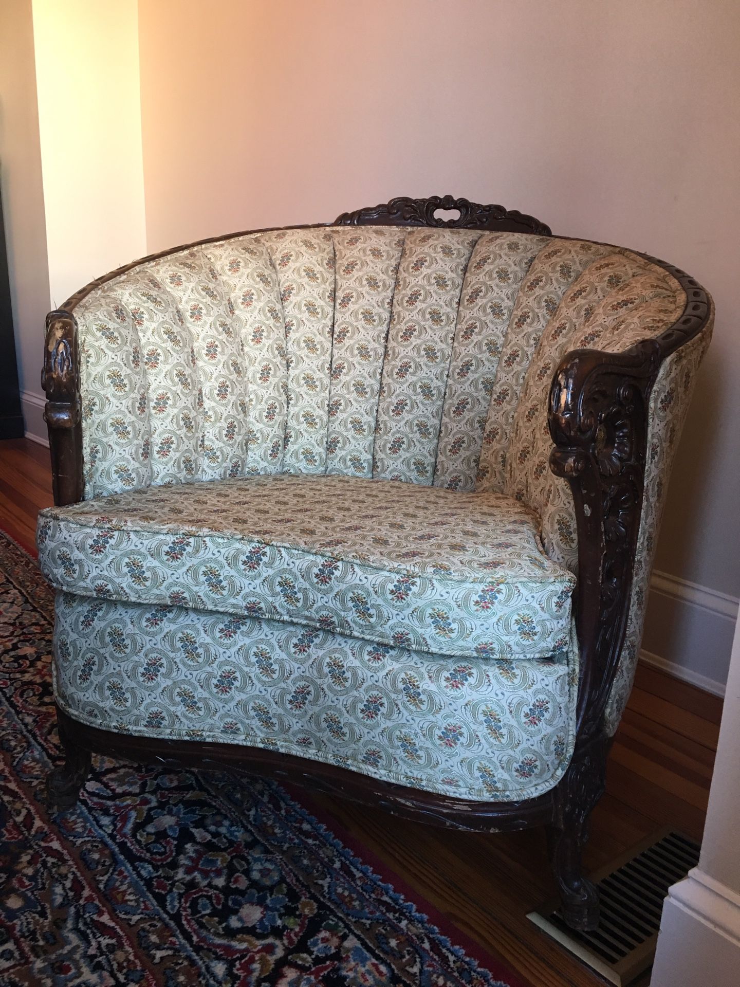 Antique tufted chair