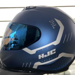 Motorcycle Helmet W/ Bluetooth and Blue Visor Mod