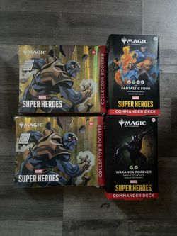 Magic the Gathering Marvel Superheroes Commander Deck Collector Booster Pack Lot