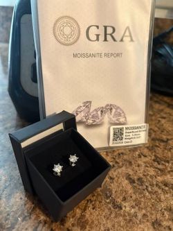 Moissanite stud earrings