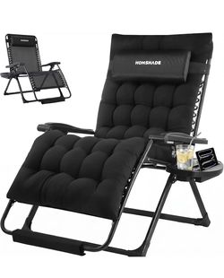 Black Oversized Zero Gravity Chair