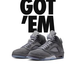 Air Jordan 5 Wolf Grey Size 12
