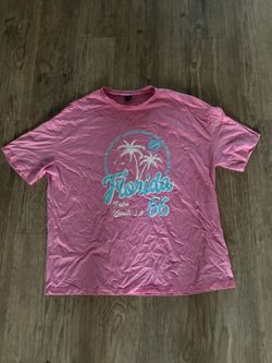 SHEIN Pink Graphic 'Florida' Palm Tee