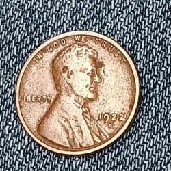 1922 D ( Week) Wheat Cent Coin