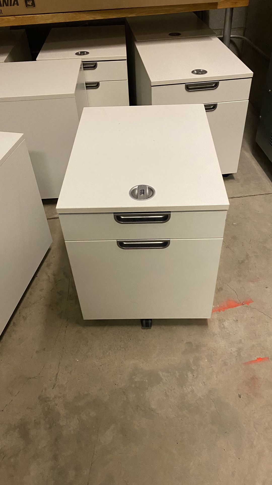 White File Cabinets Lockable Rolling