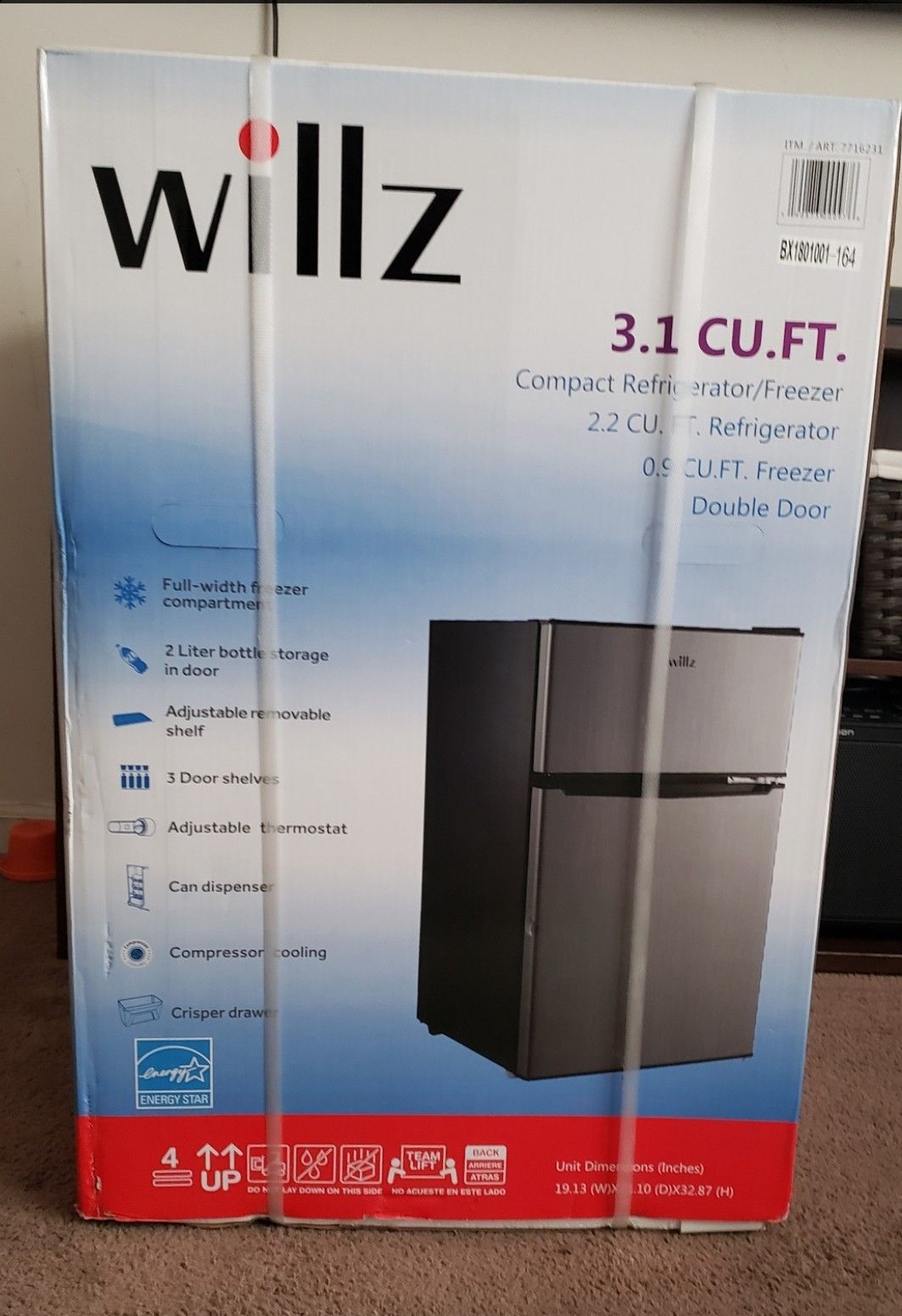 Willz 3.1 CU. FT. compact refrigerator/freezer